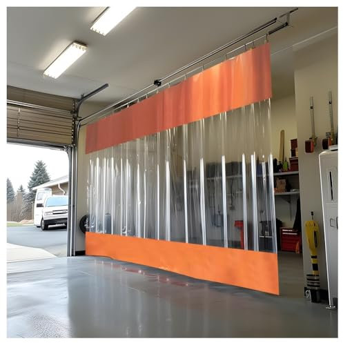 Tenda divisoria in vinile trasparente per esterni e industriali, per magazzini, lavabo, salvaspazio, 4 x 2,1 m