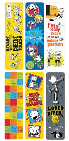 Raymond Geddes Diary of a Wimpy Kid Lesezeichen – Packung mit 36 Stück – bunte Leselesezeichen mit Lieblingsfiguren