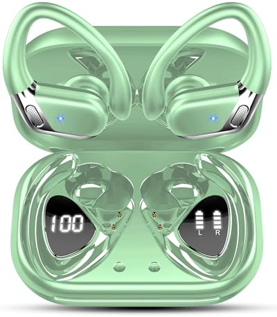 Écouteurs Bluetooth, casque sans fil Bluetooth 5.4, sport, basses profondes, 50 heures d'autonomie, écouteurs intra-auriculaires avec 4 microphones ENC, annulation du bruit, imperméables (IP7