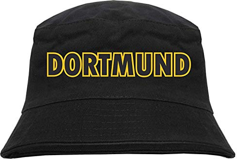 HB_Druck Dortmund Fischerhut - Bucket Hat Blockschrift schwarz gelb L/XL Schwarz