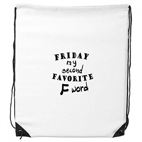 DIYthinker Englisches Wort-Design Freitag My Second Lieblings Rucksack-Shopping Sport Taschen Geschenk