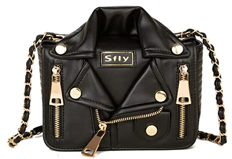Sfly Women Satchel Chain Strap Shoulder Bag Leather Crossbody Handbags Ladies Evening Clutch Purse Unique Cute Jacket Bag