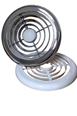 4 5 6 Shower Light Chrome & White 12v Transformer Bathroom Zone 1 & 2 Ventilation (5 125mm, White/Chrome)