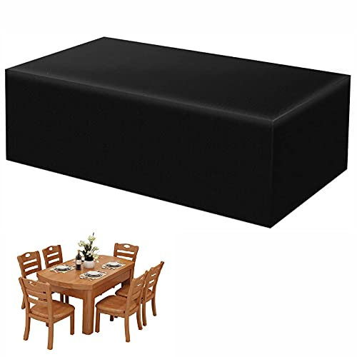 AXFZZRS Abdeckhaube Gartenmöbel Rechteckig, Abdeckhaube Terrassenmöbel, Wasserdicht, Winddicht, Staubdicht, UV-Beständiges, 420D Oxford Gewebe Schutzhülle - Schwarz 100 x 80 x 90cm
