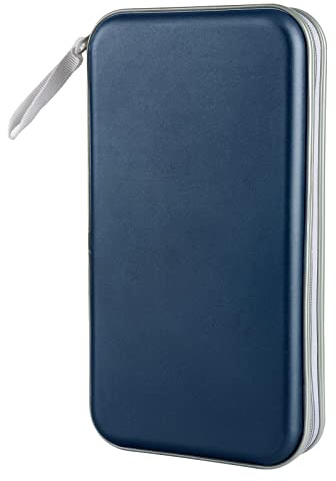 Siveit CD DVD Cases 96 Capacity Disc Storage Binder for Car(Dark Blue)