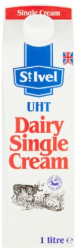 St. Ivel UHT Dairy Single Cream 1 Litre x 12
