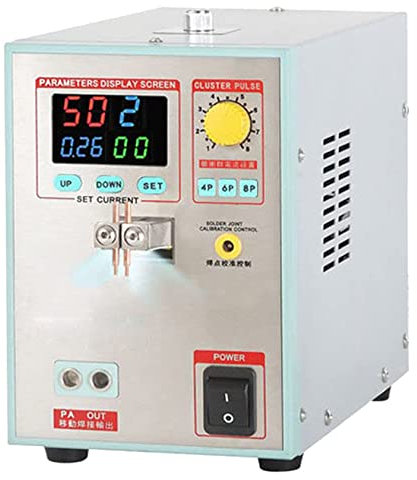 XDLYWUZIQ Saldatrice a Punti a Batteria, Saldatrice a Punti 3.8kw Saldatrice a Punti a Impulsi a LED, Saldatrice a Punti a Batteria 797dh, Saldatrici per 18650, 14500 Batteria al Litio da Costruzione