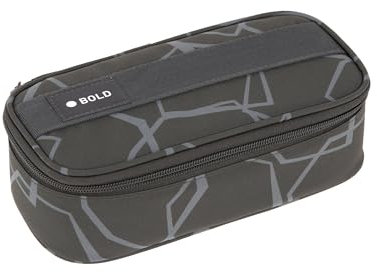 LÄSSIG Bold Schlampermäppchen Stiftemäppchen Schule/School Spacy Pencil Case Bold Edges Grey