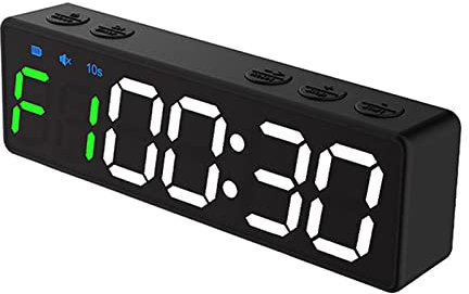 HUIOP Mini minuterie de gymnastique chronomètre rechargeable horloge de compte à rebours/montée portable avec dos magnétique pour l'entraînement de remise en forme de gymnastique à domicile,Chronomètr