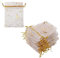 50 Bolsas de Organza Blancas para Regalo y Joyas - Bolsitas de Tela Pequeñas de 7x9cm para Bodas, Fiestas y Dulces
