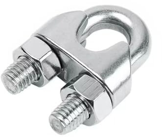 SYDARSYN M16 Morsetti per Cavo Morsetti Serracavo Morsetto per Fune Metallica Fermacavo in Acciaio Inossidabile 304 a Forma di U Serracavo Acciaio (1 Pezzi)