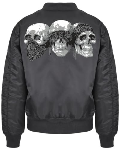 Spaß Kostet Herren Bomberjacke Totenköpfe Skull Division Größe S bis 7XL patch death