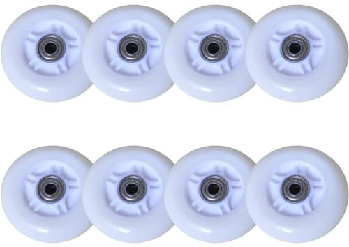 SZAJOR 64 mm/70 mm/72 mm Inline-Skate-Räder, Härte 82 A, für Outdoor-Inline-Hockey, Ersatzräder mit Lagern, 8 Stück,72mm