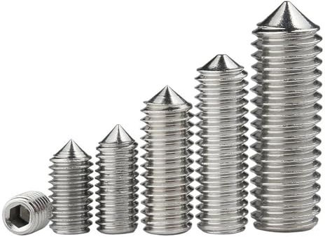10 Teile/Los Hex Innensechskant Stellschraube Kegelspitze Madenschraube M2 M2,5 M3 M4 M5 M6 M8 M10 M12 304 Edelstahl