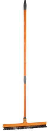 VENTEO - Balai 2 en 1 Raclette et Brosse Dure | Largeur 42 cm, Manche Télescopique 82 à 142 cm | Nettoyage Rapide et Eau Évacuée | Vitres, Douche, Sols, Pare-Brise, Baies Vitrées et Panneaux Solaires