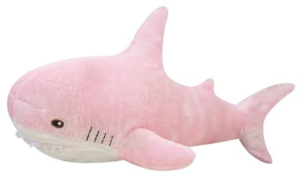 Cosiesnest 28cm Almohada de Peluche Tiburón, Juguete de Peluche Tiburón, Cómoda Almohada para Dormir Cojín de Espalda para Niños Regalo para Niñas Decoración de Habitación (Rosa)