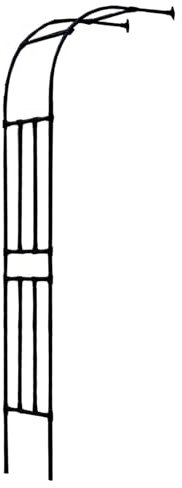 Walisk Heavy Duty Garden Archway Support For Roses Climbing Plants Outdoor - Black Steel Epoxy Resin Coated Semicircular Garden Arch