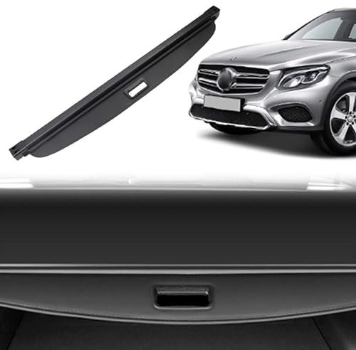 ZXAJDWNU Auto Einziehbare Laderaumabdeckung Für Mercedes-Benz Klasse GLC 2016 2017 2018, Hintere Kofferraum Hutablage Gepäckrollo Sicherheitsabschirmung Aufbewahrung Innere Zubehör