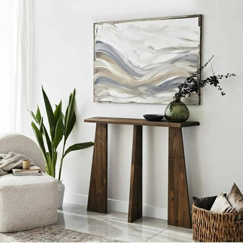 Dmora - Console Arcturus, Table polyvalente, Armoire de rangement, Bureau du couloir, 100x28 h83 cm, Noyer