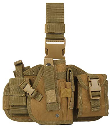ANSNOW Waffenholster, Beinholster, Taktischer Oberschenkel-Pistole, Beingurt, Rechtshändig Verstellbar