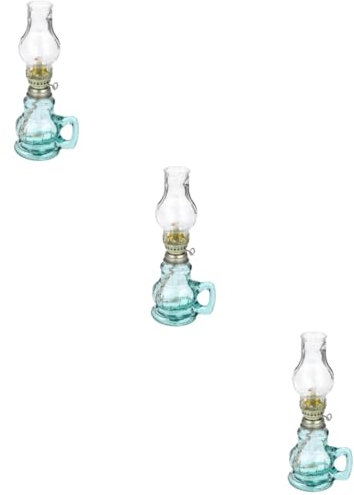 PRETYZOOM 3 Stück Retro Petroleumlampe Dekorative Öllampe Altmodische Lampe Rustikale Öllampe Retro Öllampe Antike Laternenlampe Notfall Öllampen Petroleumlampen Petroleumlaterne