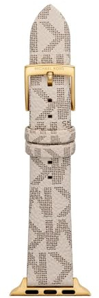 Michael Kors Damenband Apple Watch 38 mm 40 mm 41 mm 42 mm 44 mm 45 mm PVC weiß, MKS8071E