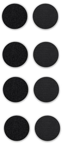 KLEBASTO Klettpunkte selbstklebend | Klettklebepunkte | Set Haken & Flausch | Klettverschlusspunkte in Profi Qualität | Klettverschluss mit hoher Verschlusskraft (Schwarz, Ø 10mm - 20 Stück)