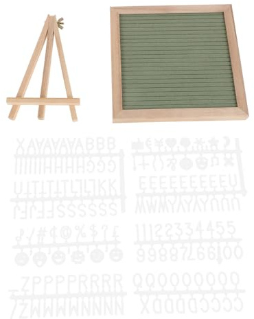 HOODANCOS Bacheca Lettere in Legno Cornice Stabile Bacheca Messaggi Quadrata Set Decorazioni per Ufficio Casa Posizionabile Tavolo o Terra