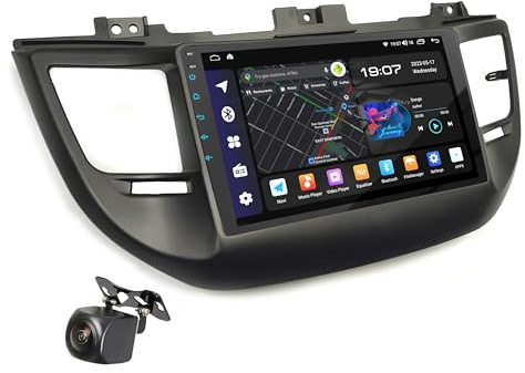 UGAR Android 15 Car Stereo Compatible for Hyundai Tucson 2015-2018 9-inch Touchscreen Radio with Wireless CarPlay & Android Auto, 8GB+128GB, Bluetooth, WiFi, DSP, DAB+, GPS Navigation