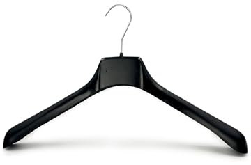 ZSUN Set Di Grucce in Plastica Con Barra Antiscivolo Camicie, Design Elegante per I'organizzazione Dell'armadio（Cod.3900） (20, NERO)