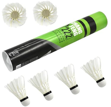 Huvqianu Professionelle Badminton-Federbälle, High-Speed-Federbälle, Turnier-Grade-Federbälle, natürliche Feder-Badminton, langlebige Feder-Badminton-Federbälle