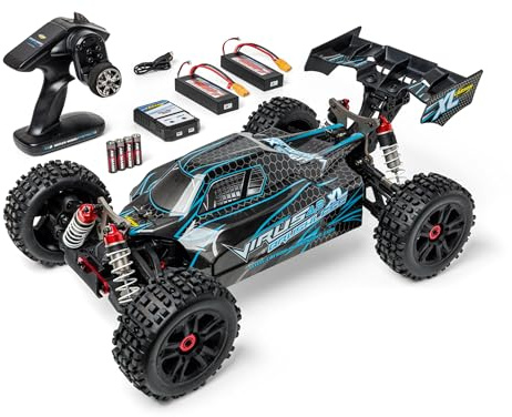 Carson 500409081 1:8 Virus 4.2 XL 100% RTR schwarz/türkis- RC Auto, Ferngesteuertes Auto, Geschwindigkeit bis zu 80 km/h, 100% RTR Modell, inklusive Fernsteuerung