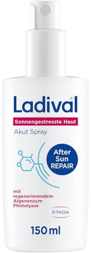 Ladival Akut Spray: After Sun Repair für sonnengestresste Haut, Körper 50ml | After Sun für Kinder & Erwachsene, Mit Panthenol & Vitamin E, Photolyase regeneriert UV-Schäden, Kühlt & beruhigt