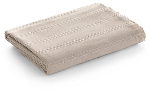 GAMUSI Mehrzweck-Tagesdecke, ecru – leichte und robuste Tagesdecke – Schutz für Sofa, Bett und Sessel – moderne dekorative Decke, 180 x 140 cm, Stein