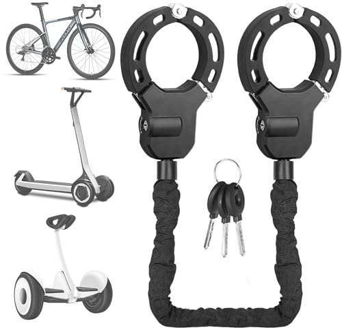 KOMABLEN Lucchetto Bicicletta Antifurto, Catena Antifurto, Catena Bicicletta, Resistente Taglio Catena Monopattino Elettrico, Lucchetto Monopattino Elettrico per Biciclette, Scooter Elettrico, Moto