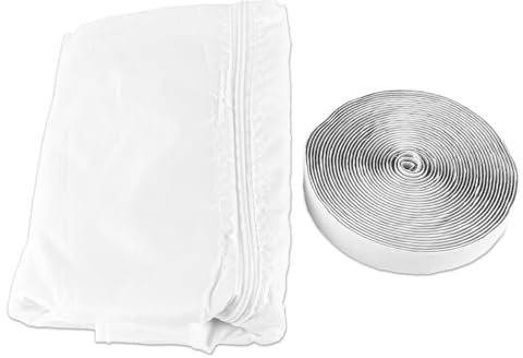 Nicear Zipper Screen Door Seal for Portable Air Conditioner and Tumble Dryer Works with Every Mobile Conditioning Unit Hot Air Stop Easy To Install Universal