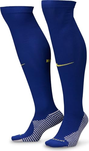 NIKE Fc Barcelona 2025/26 Strike Home Dri-Fit Kniehohe Torwart Fußballsocken, Deep Royal Blue/Midwest Gold, HJ5928-455, XS