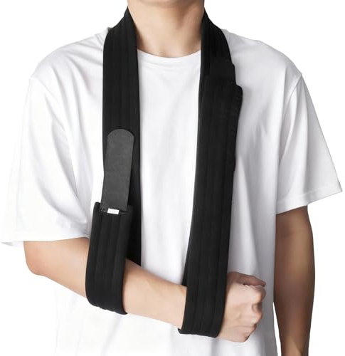 ZRUEWOT Attelle Épaule Ajustable - Écharpe de Bras pour Bras Fracturé, Soutien Confortable pour Épaule Gauche/Droite, Réglable et Idéale pour la Récupération