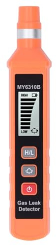Détecteur de gaz Détecteur de gaz Naturel Détecteur de Fuite de gaz Écran LCD Multifonctionnel Portable Alarme sonore et visuelle de Vibration pour matériau ABS Domestique et
