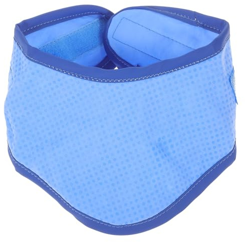 COMPUKAS Cooling Dog Neckerchief Blue Size L, Breathable Summer Pet Collar Bandana for Puppy with Cooling Effect, Lightweight and Soft Pet Neck Scarf