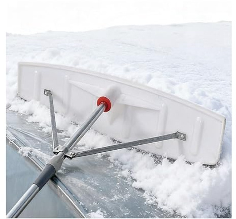 Pala da neve in alluminio, rastrello leggero per rimozione neve e dighe di ghiaccio
