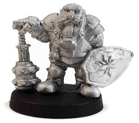Stonehaven Dwarf Paladin Miniature Figure (for 28mm Scale Table Top War Games) - Made in USA