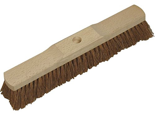 SCOPA CON SETOLE IN FIBRA DI COCCO e legno corpo | con manico Loch | 40 cm | senza manico