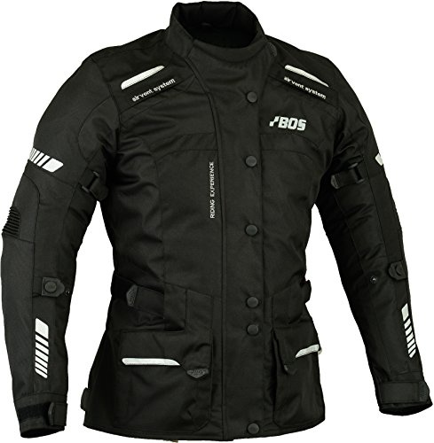 Motorradjacke kurz Damen Motorrad Jacke Cordura Textil Roller Quad Biker Touring Touren Schwarz L