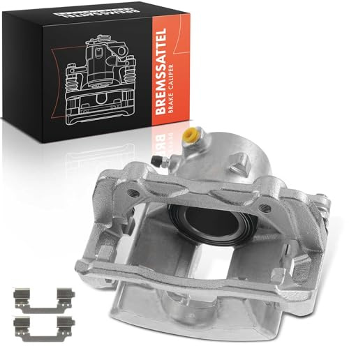 Frankberg Brake Caliper Disc Brake Front Right Aluminium with Bracket (hole spacing 110mm) Compatible with C-Class E-Class SLK Replace# 2044210481