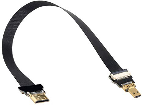 xiwai CYFPV Mini HDMI Maschio a Micro HDMI Maschio Prolunga FPC Cavo Piatto 1080P per FPV HDTV Multicopter Fotografia Aerea (0.2M)