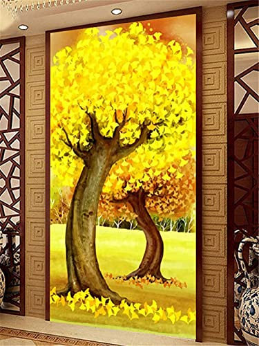 DIY 5D Diamond Painting Bilder Geldbaum Voll Square Diamant Malerei Kit für Erwachsene/Kind Kristall Strass Stickerei Kreuzstich Mosaik Gemälde Kunsthandwerk Canvas Wall Arts Decor(80x160cm,32x64in)