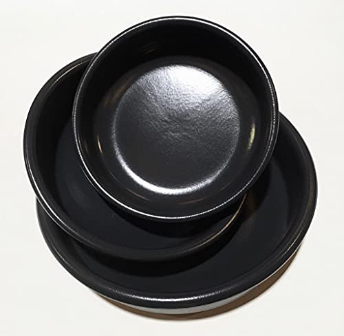ArtCook - Lote de 3 Cazuelas de Cerámica, 20-23-28 cm, Antracita