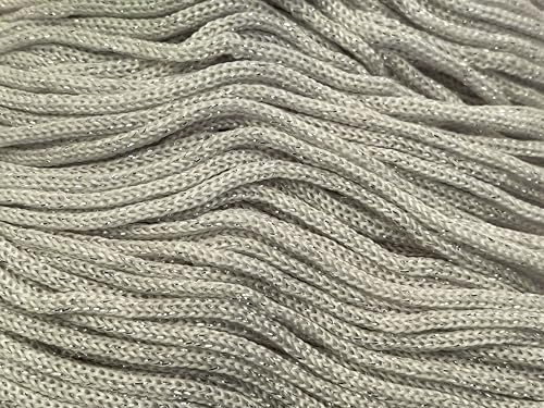 cordini swan black, 500g e assortimento accessori per borse (panna/argento)