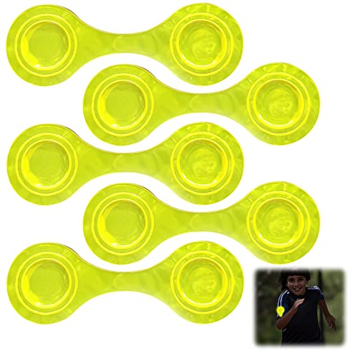 KOIROI 5 Stück Magnetische Reflektoren, Reflektor Clips, Reflektorclips, Reflektoren Anhänger, Reflektierende Ansteckmagnete für Rucksack, Schulranzen, Kleidung, Jacke, Joggen, Fahrrad, Outdoor